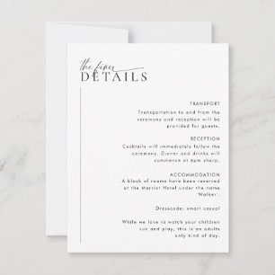 Détails minimaux du Mariage Carte de boîtier LAYLA