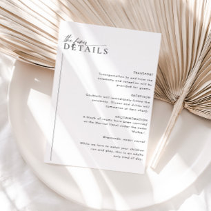 Détails minimaux du Mariage Carte de boîtier LAYLA