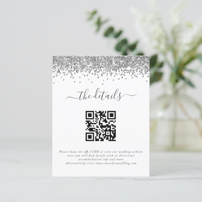Détails sur le Mariage de code QR de Parties scint (Debout devant)