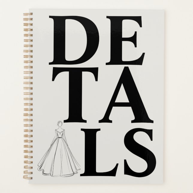 "DÉTAILS" Typographie | Mariage Moderne et Confian (Devant)