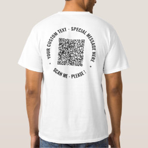 Détection de code QR et T-shirt promotionnel de te