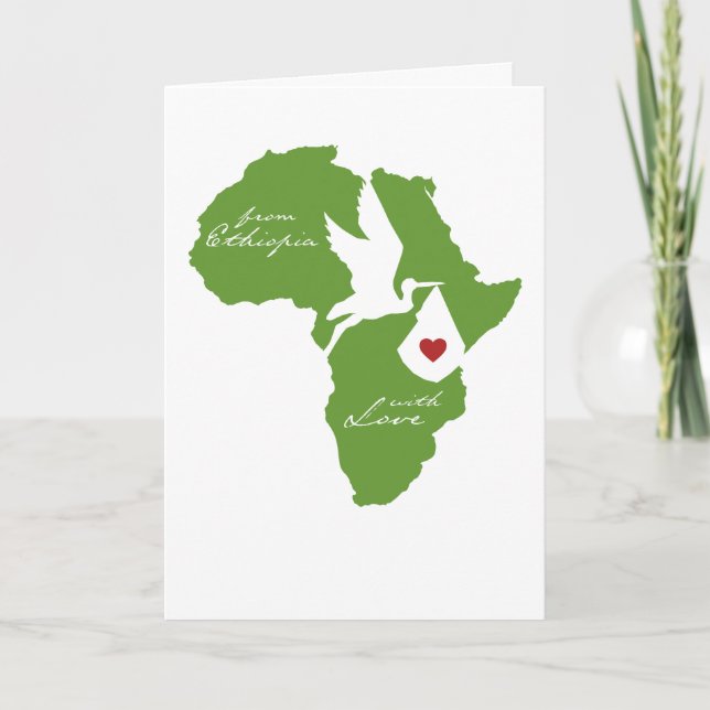 D'Ethiopie avec Amour Adoption Douche Invitations (Devant)