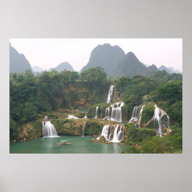 Detian Waterfall, Chine Impression photo encadrée (Devant)