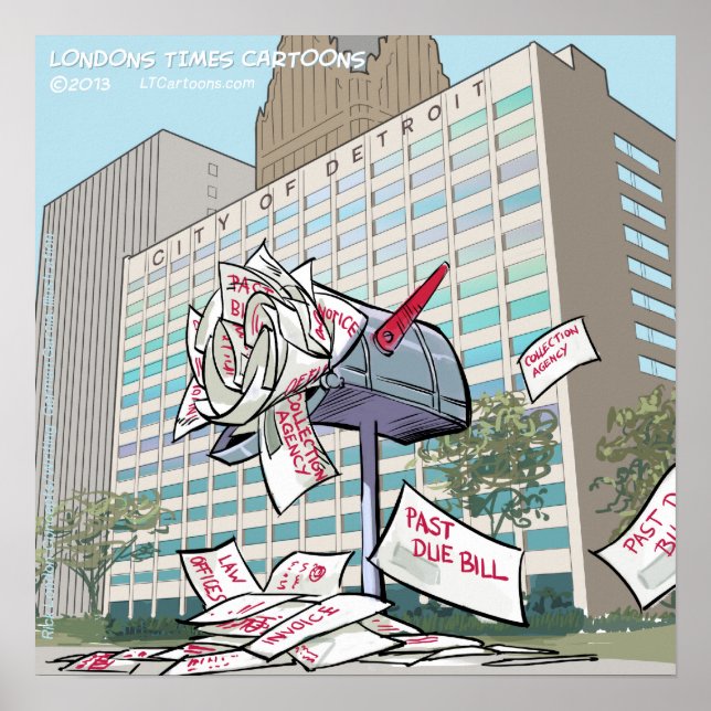 Détroit a reçu une affiche drôle de courrier (Devant)