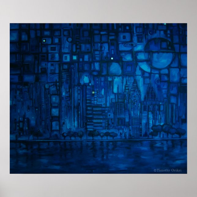 Detroit Blue I - Impression en toile (Devant)