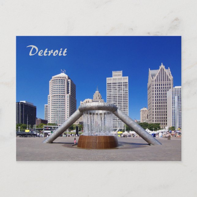 Detroit - Carte postale Hart Plaza (Devant)