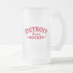 Detroit construit Hockey Frosted Glass Mug