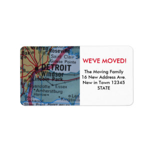 Détroit Nous avons déménagé le étiquette