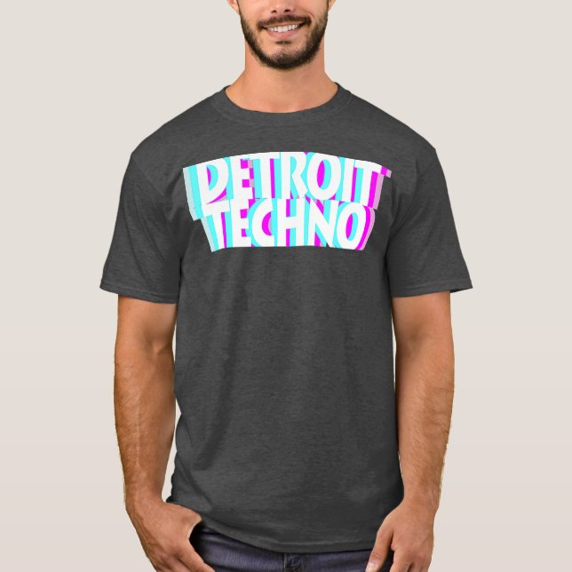 DETROIT TECHNO Tshirt EDM House Music Raver (Devant)