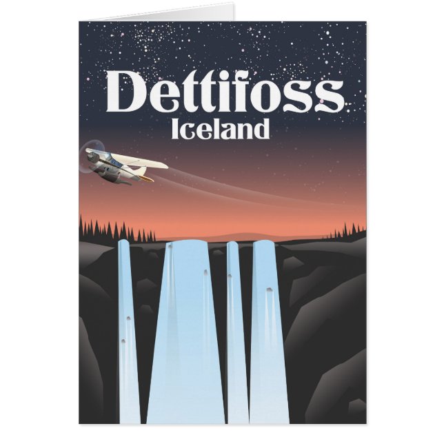 Dettifoss Islande affiche de voyage. (Devant)