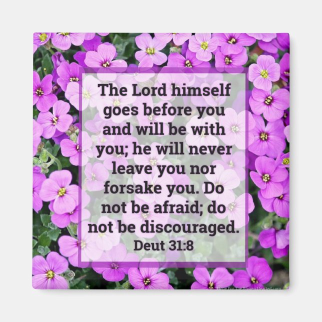 Deutéronome 31:8 Magnet (Devant)