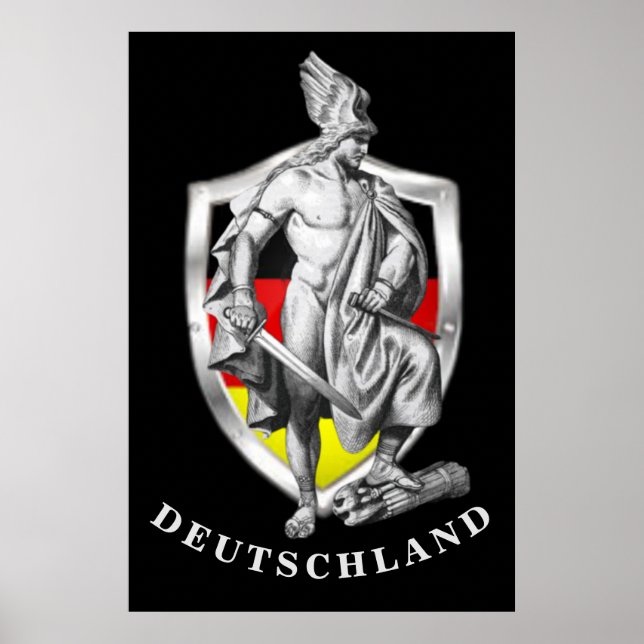 Deutschland Allemagne Hermann Arminius Poster (Devant)