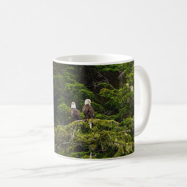 Deux aigle Perché Painty Mug (Devant droit)