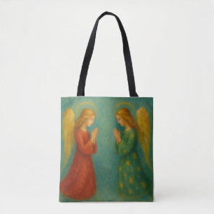 Deux anges priant Sac fourre-tout