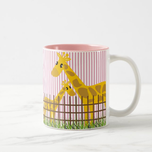 Deux (Aussi) Mignonnes Giraffes Mugs (Droit)