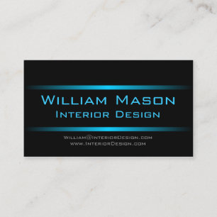 Deux bandes bleues Carte de visite professionnel