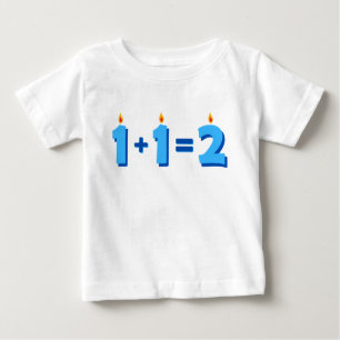 Deux bleu 2e anniversaire bébé garçon T-shirt