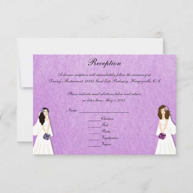 Deux cartes d'accueil personnalisées des Mariages  (Devant)