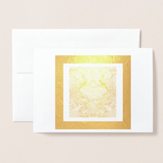 Deux Cartes de Paons Bleus Indiens en Feuille (Devant avec enveloppe)