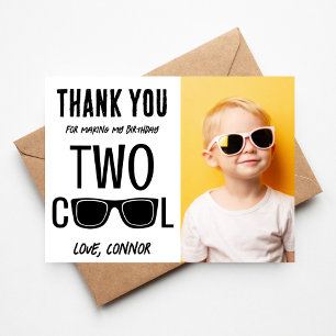 Deux Cartes de remerciements Cool avec photo perso