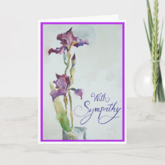 Deux cartes de Sympathie Iris Violet