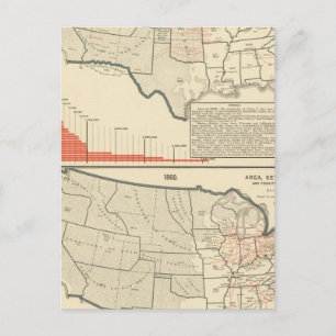Deux cartes lithographiées en couleurs des États-U