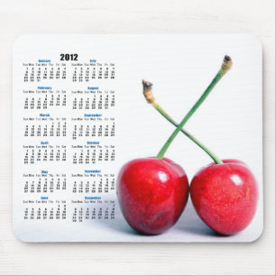 Deux cerises rouges Photo Tapis de souris Calendri