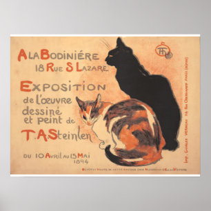 Deux Chats Affiche Art Nouveau Français T.A. Stein