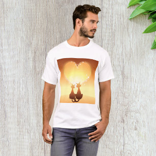 Deux Chats En T-shirt Homme Amoureux