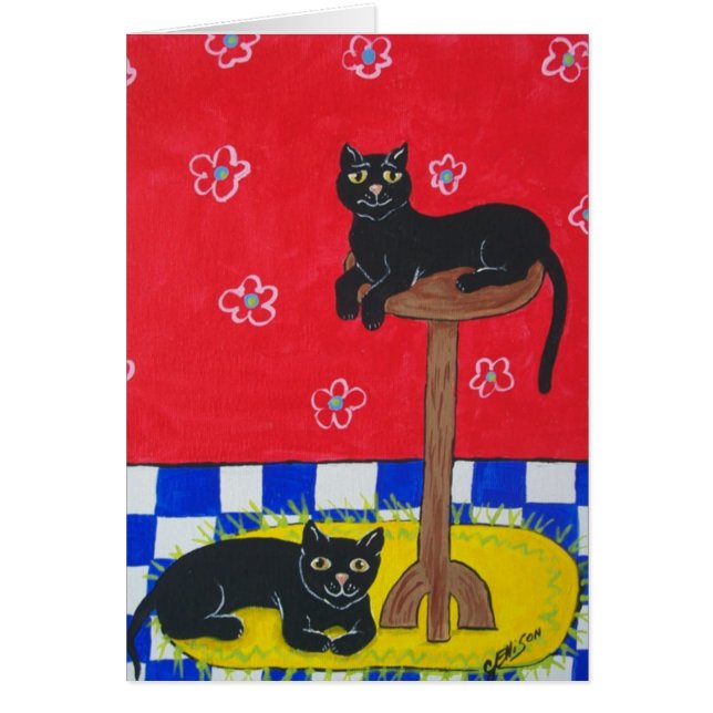 Deux chats noirs (Devant)