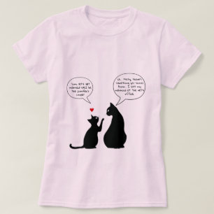 Deux chats parlant du mariage T-shirt