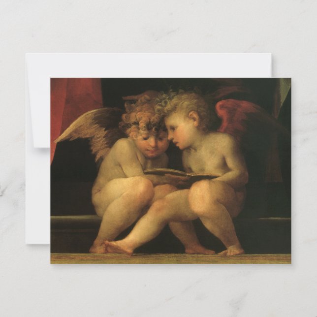 Deux chérubins lisant par Rosso Fiorentino, Anges (Devant)
