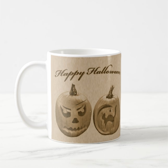 Deux citrouilles Joyeux Halloween Mug (Gauche)