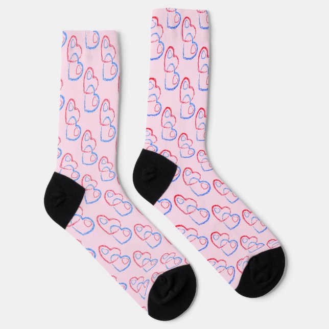 Deux coeurs comme une chaussette d'équipage de la  (Droite)