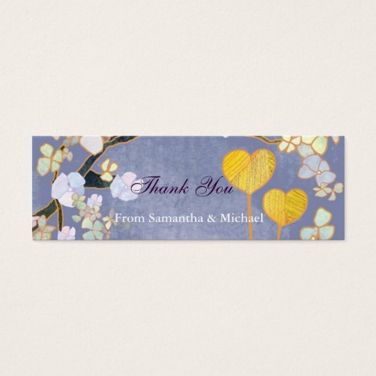 Deux coeurs : Étiquettes de cadeau de merci de Mini Carte De Visite