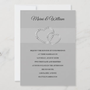 Deux coeurs Faire-part de mariage