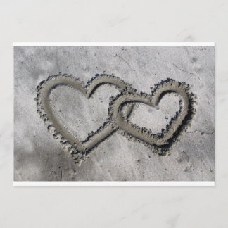 Deux coeurs faire-part de mariage