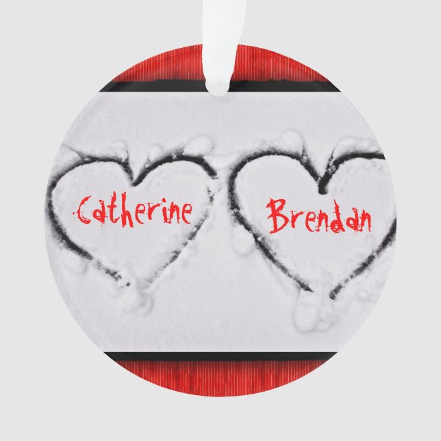 Deux Coeurs Fraîche Blanche Neige Rouge Métal ondu (devant)