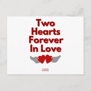 Deux Coeurs Pour Toujours En Amour Carte Postale