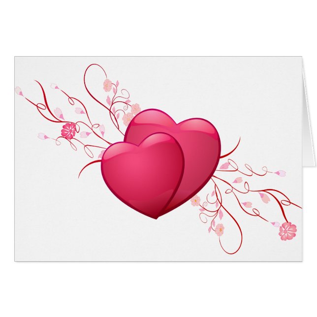 Deux Coeurs roses (Devant horizontal)
