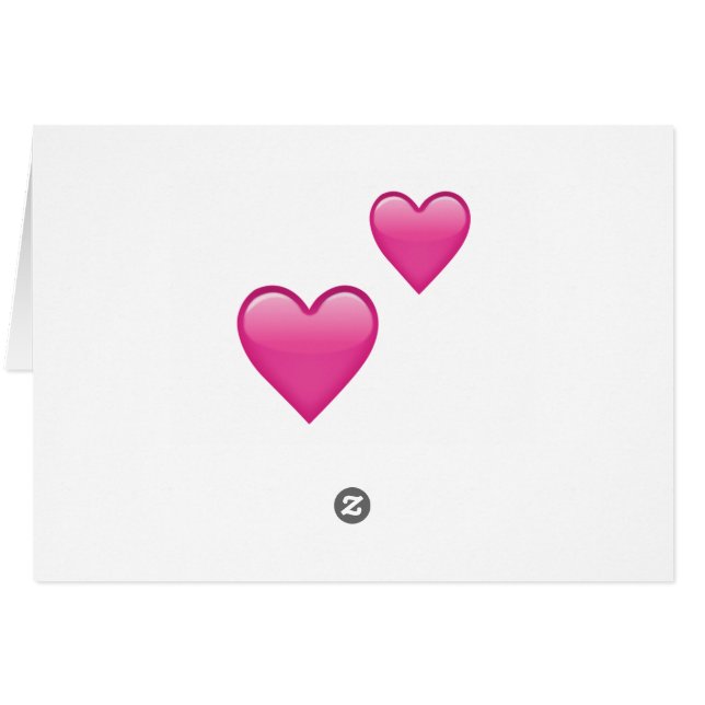 Deux Coeurs roses - Emoji (Dos Horizontal)