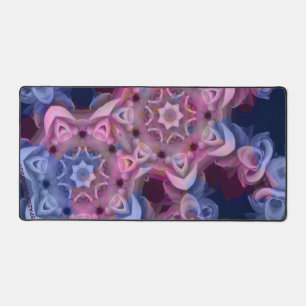 Deux coeurs roses en bleu du calme