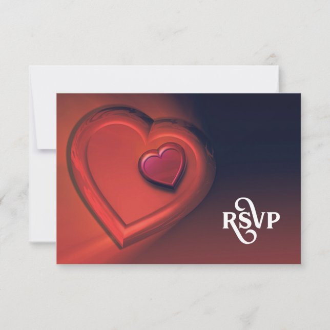 Deux coeurs RSVP (Version 1) (Devant)