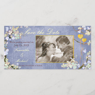 Deux coeurs : Sauvez la date Carte photo