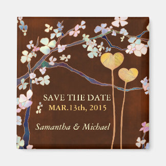 Deux coeurs sauvez la date Mariage Magnet