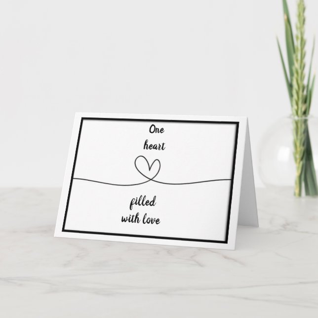 "DEUX COEURS SE RETROUVENT" PUIS CARTE MARRAIGE (Devant)