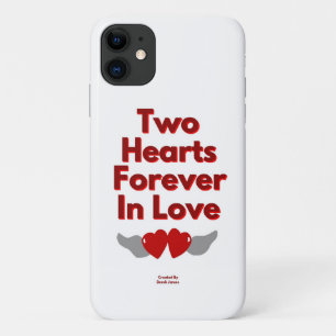 Deux coeurs toujours amoureux Coque Apple iPhone 1