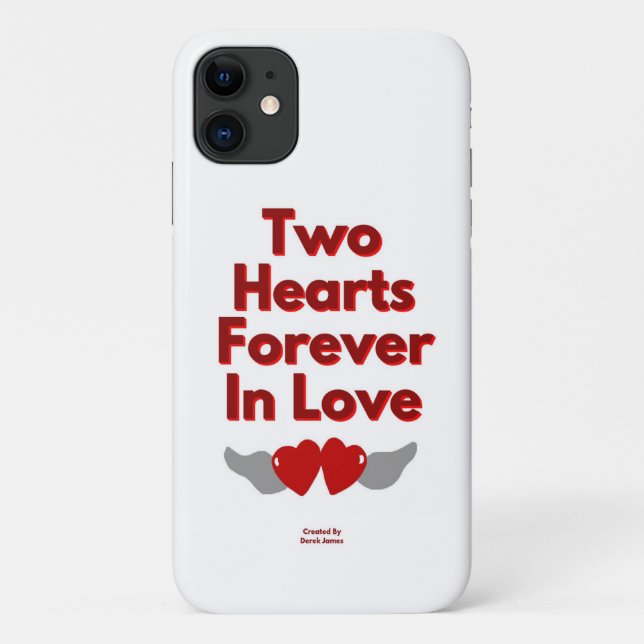 Deux coeurs toujours amoureux Coque Apple iPhone 1 (Dos)