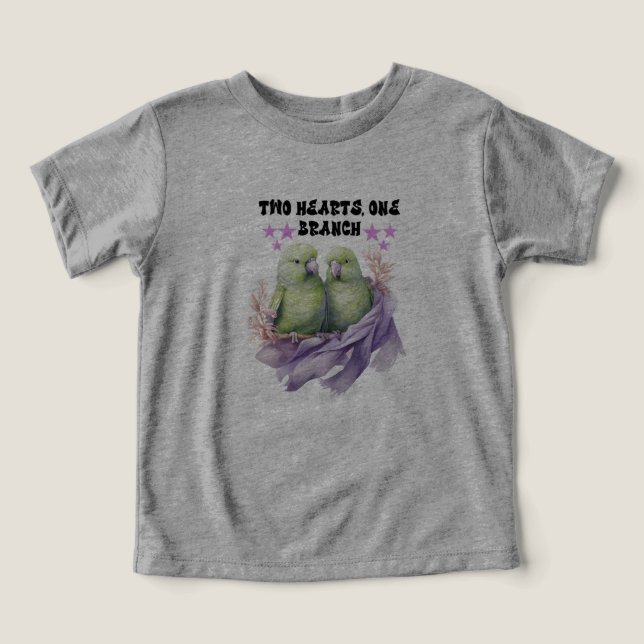 Deux+Cœurs+Une+Branche+Chemise+Tout-Petit (Design Recto)