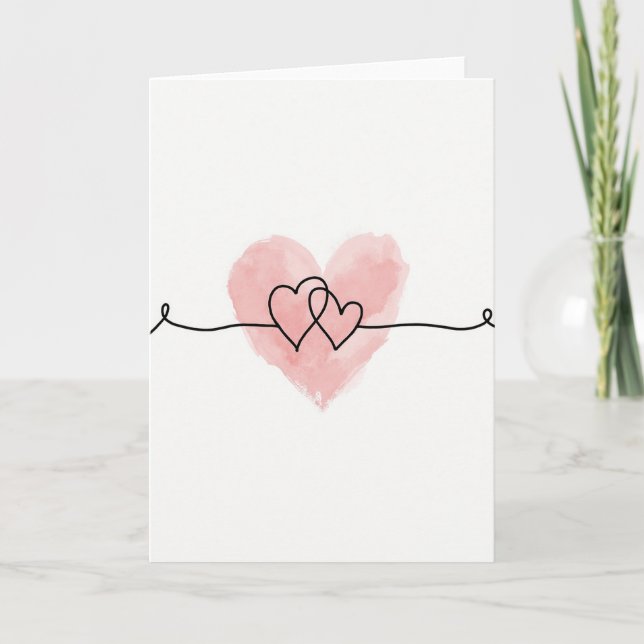 Deux cœurs une carte d'amour (Devant)